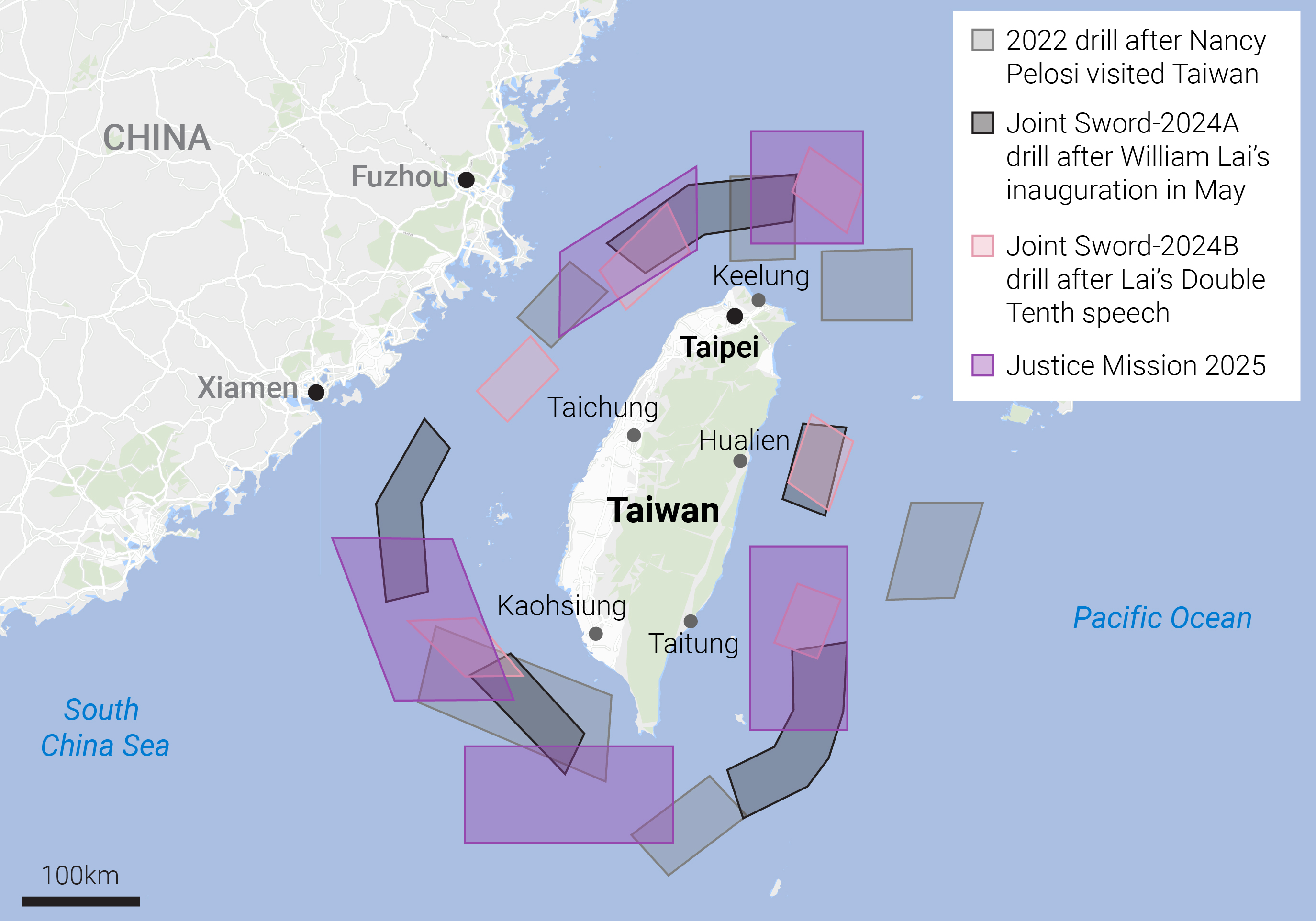 China holds military exercises around Taiwan
