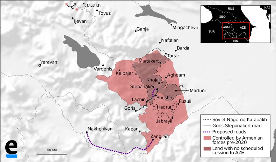 The proposed Nakhchivan corridor (Eurasianet)