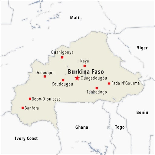 Map of Burkina Faso