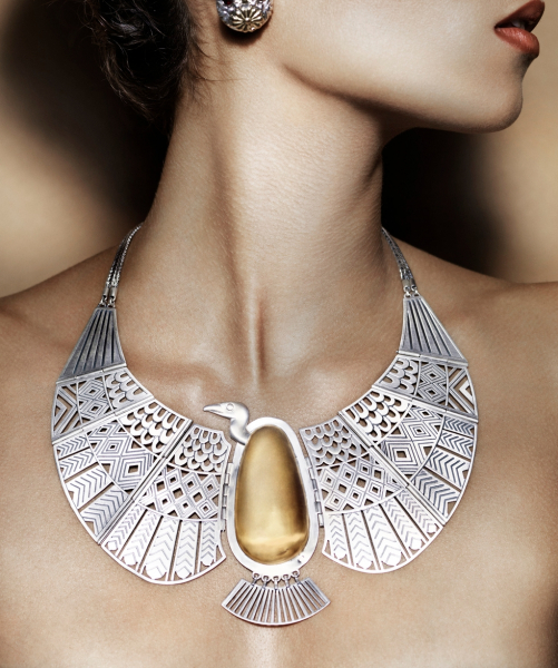 A necklace from the Pharaonic Collection by Azza Fahmy. Courtesy Azza Fahmy