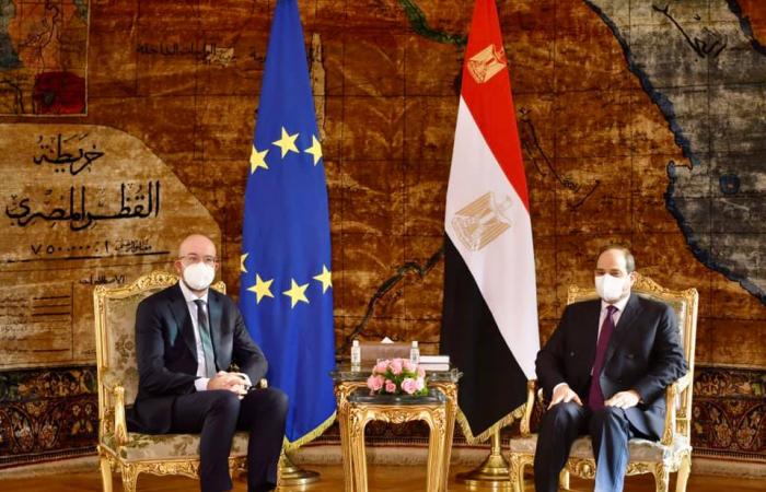 Charles Michel meets President El Sisi of Egypt 