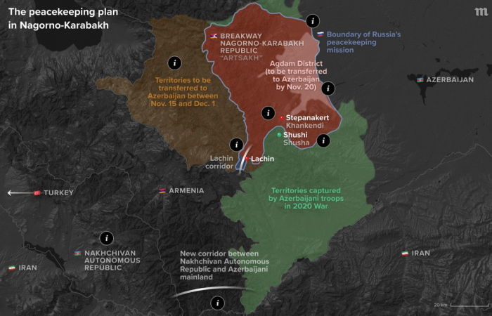 Nagorno-Karabakh becomes Russia's latest protectorate in the South Caucasus