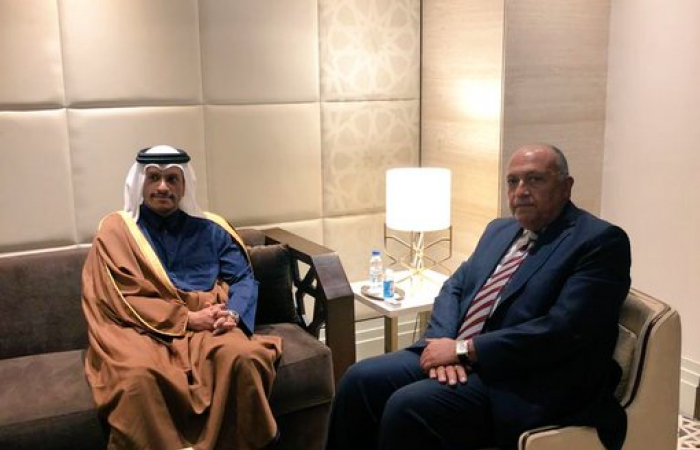 Qatari foreign minister in Cairo after three years 