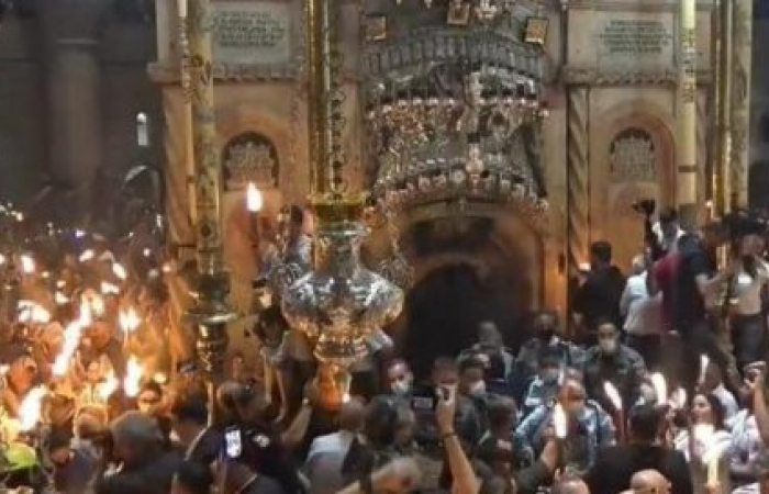 The annual "holy fire" ceremony in Jerusalem marks the start of Orthodox Easter