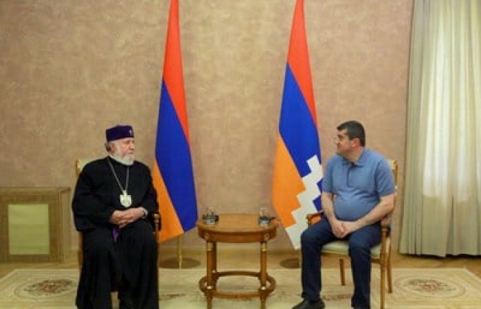 Armenian Catholicos first visit to Stepanakert after the 44 day war