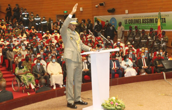 Colonel Goïta sworn in as the president of Mali’s transitional government