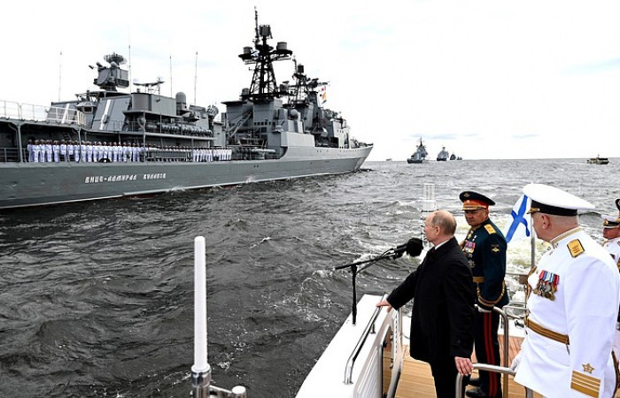 Putin says Russian navy is capable of detecting any enemy and inflict an inevitable blow on him, if necessary