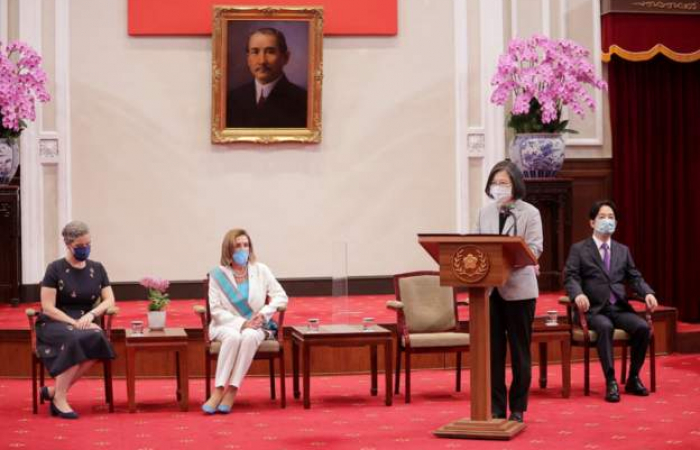 Pelosi vows support for Taiwan during controversial visit