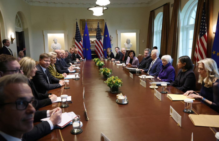 EU and US leaders say they are "bound together by the most dynamic relationship on earth"