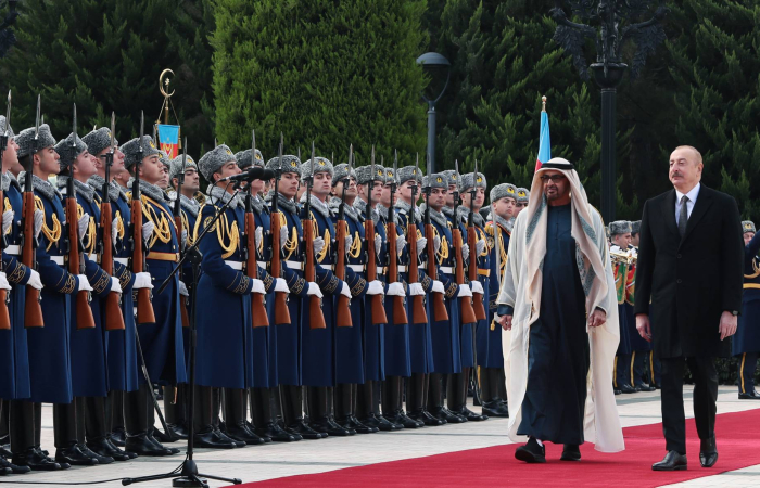 UAE president, Mohamed bin Zayed, in Baku for talks with Aliyev (Updated)