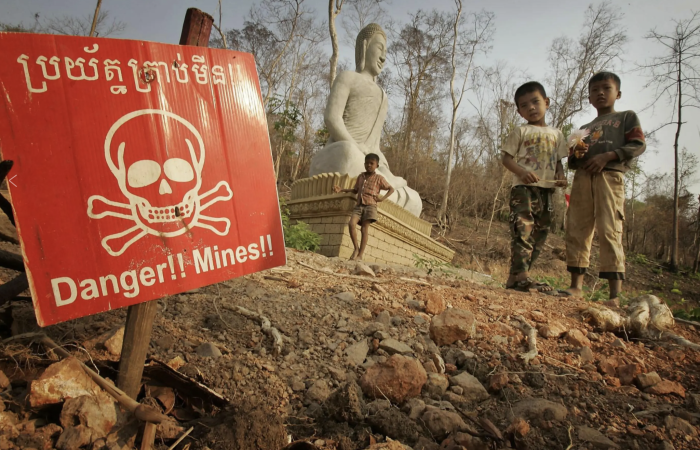 The Cambodian spirit remains high despite the danger of landmines