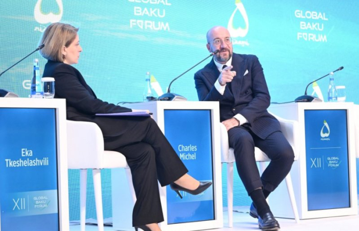 Charles Michel warns of potential new trade war at the 12th Global Baku Forum
