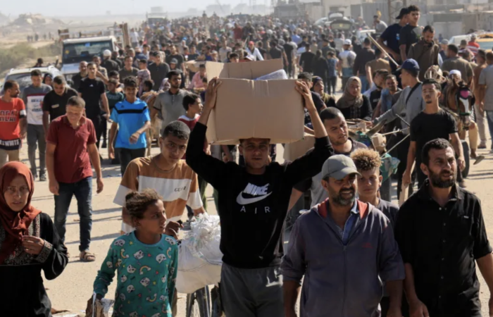Ten people were killed when Israel attacked an aid centre in Gaza