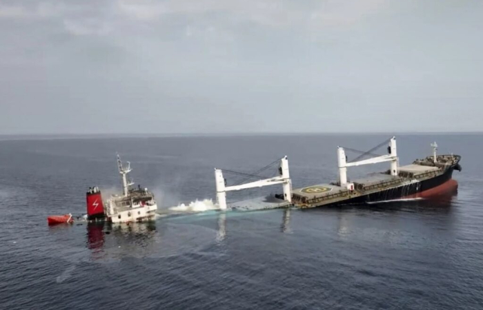 Search for 11 missing persons on ship attacked by Houthis called off