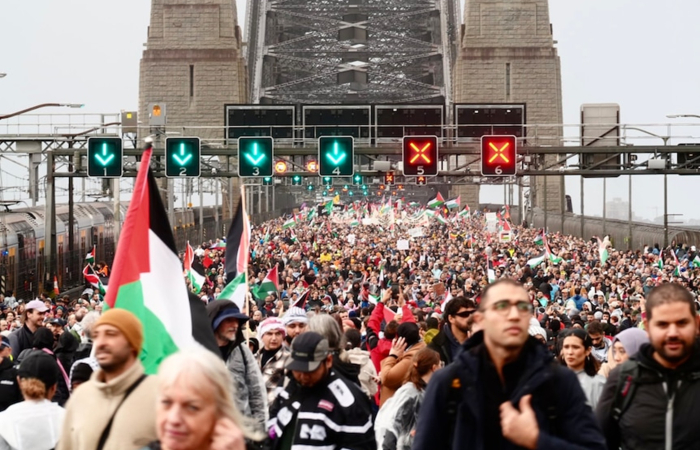 Massive pro-Palestinian march in Australia