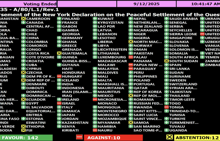  UN General Assembly vote highlights Israel's isolation