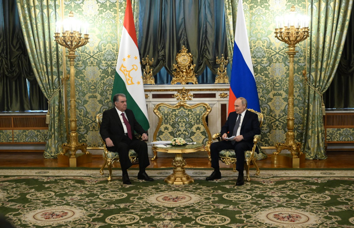 Russian President Vladimir Putin in Tajikistan for summit meetings