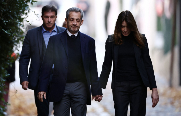 Former French president Nicolas Sarkozy enters prison for campaign finance conspiracy
