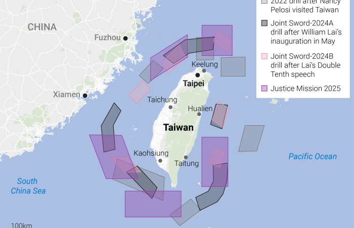 China holds military exercises around Taiwan