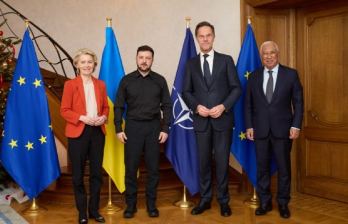 Zelensky in Brussels; meets leaders of NATO and EU
