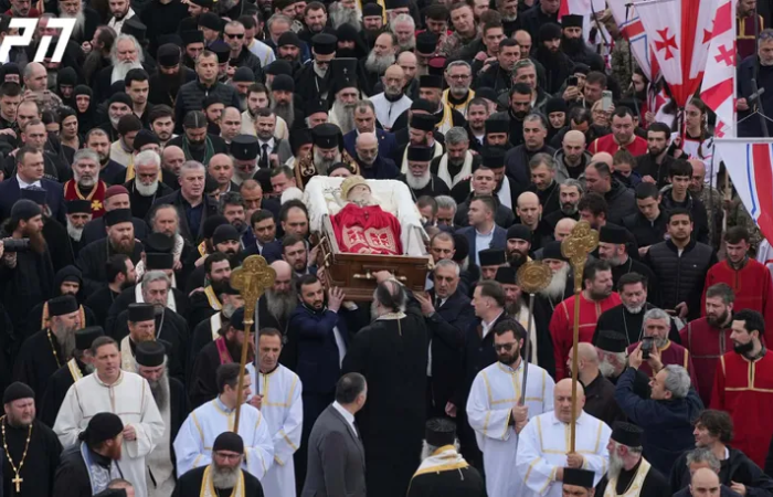 Georgian Patriarch buried amid scenes of nation-wide grief