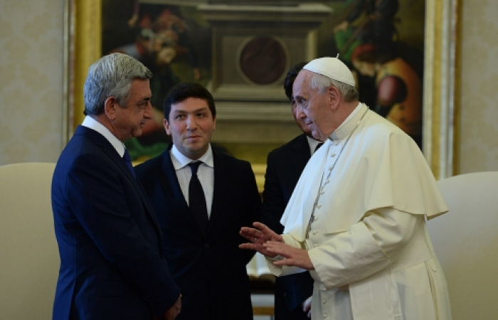 President Sargsyan meets Pope in Rome. The Holy Father accepted an invitation to visit Armenia in 2015.