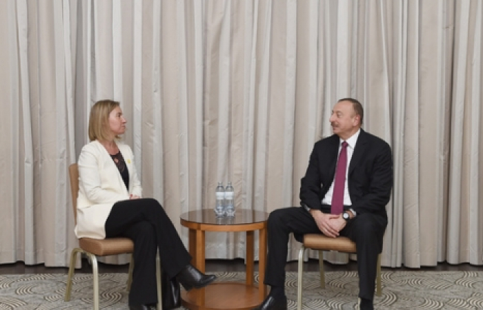 Azerbaijani president, EU foreign policy chief meet in Vienna