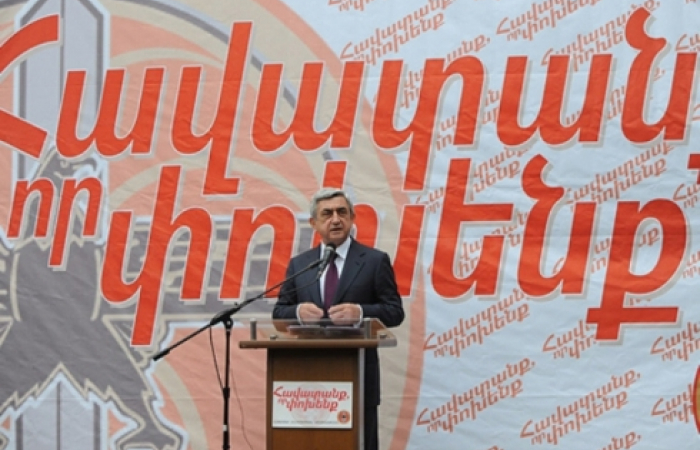 SARGSYAN: Defence must take priority over development.