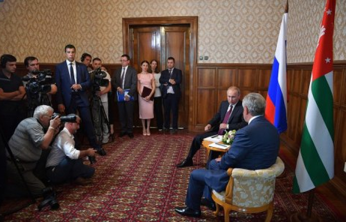 West criticises Putin's visit to Abkhazia; Abkhaz say Georgian reaction "pretty nervous"