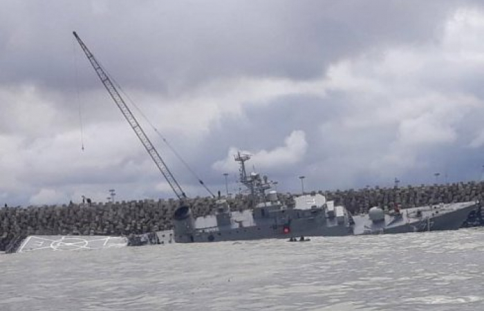 В Каспийском море затонул иранский фрегат