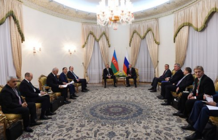 Aliyev meets Putin in Tehran ahead of regional summit