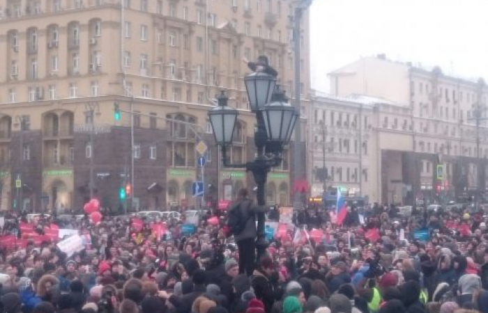 По России прокатилась волна акции сторонников оппозиционера Алексея Навального