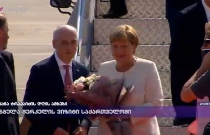 Angela Merkel arrives in Tbilisi at the start of regional tour