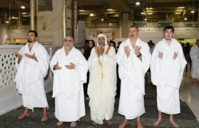President Aliev and his family perform Umrah pilgrimage in Mecca