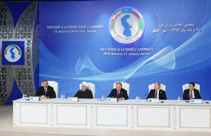 Leaders of Caspian states sign convention after two decades of negotiations