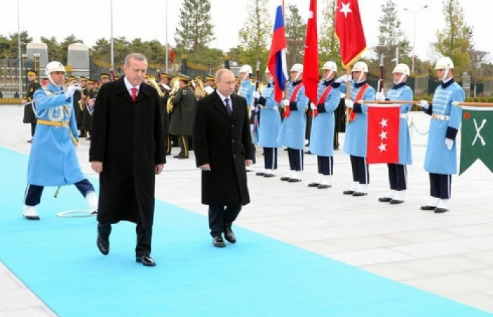 Gas, pipelines and the future of Eurasia dominate Putin-Erdogan talks. Turkey rolls out the turquoise carpet for the Russian leader.