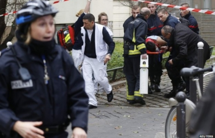 Massacre in the name of religion. Gunmen have shot dead 12 people at the Paris office of French satirical magazine Charlie Hebdo.