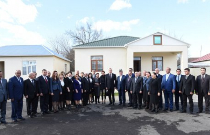 President Aliev visits front line communities affected by April fighting