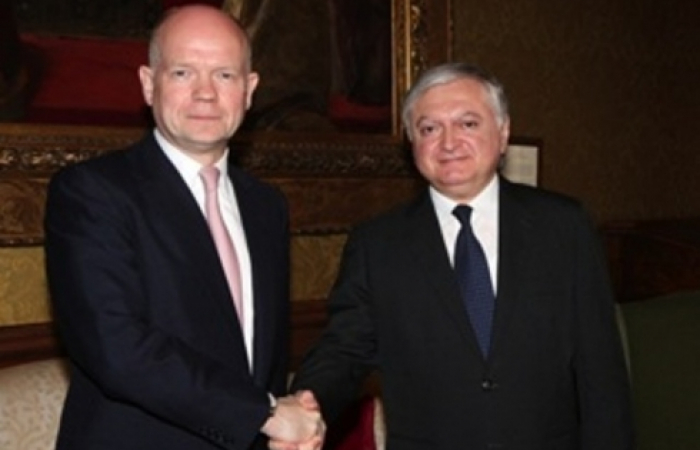 The Armenian Foreign Minister had talks with British Foreign Secretary William Hague on regional and global issues.