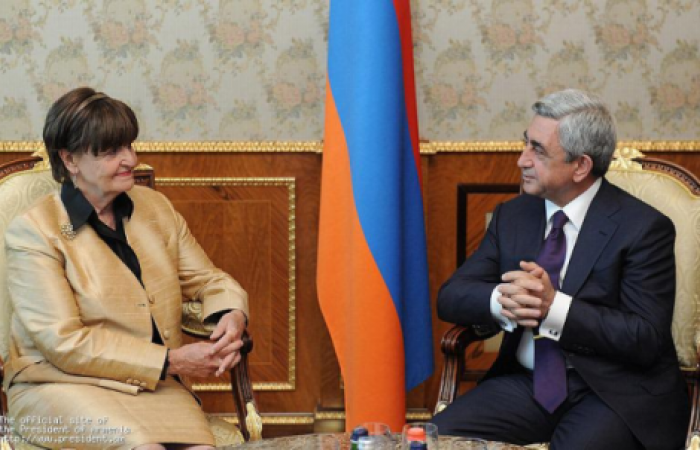 Armenian President thanks Baroness Cox for her support. The British MP is a long standing advocate of the rights of Karabakh Armenians.