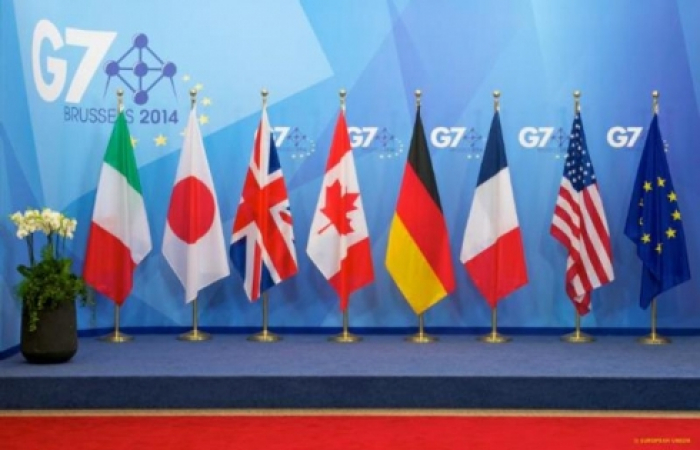 G7: "незаконная аннексия Россией Крыма, а также дестабилизация восточной Украины являются неприемлемыми и должны быть прекращены."