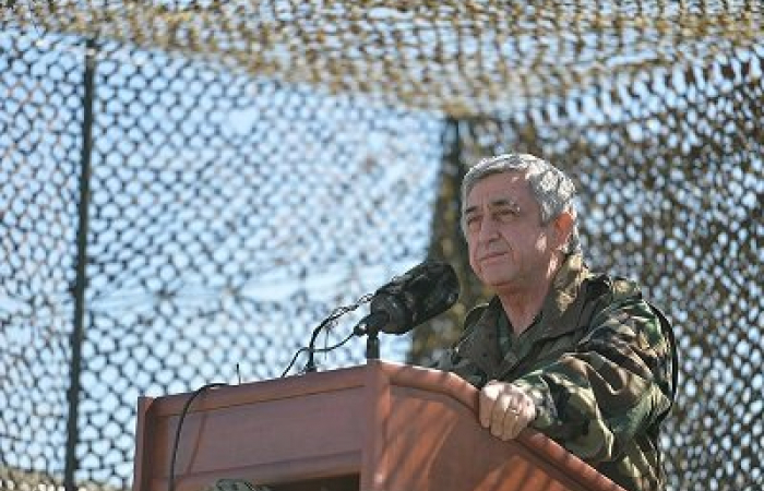 Sargsyan says ready to fire Iskander missiles without batting an eyelid; Azerbaijan not impressed