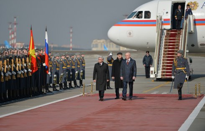Armenian President arrives in Moscow on official visit