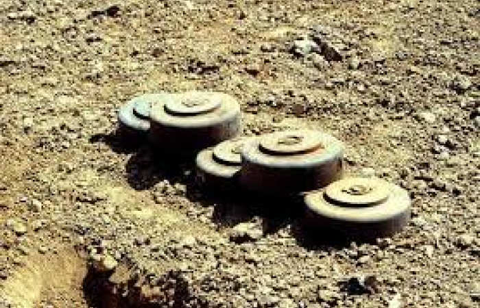 A young women injured by a landmine in Armenia