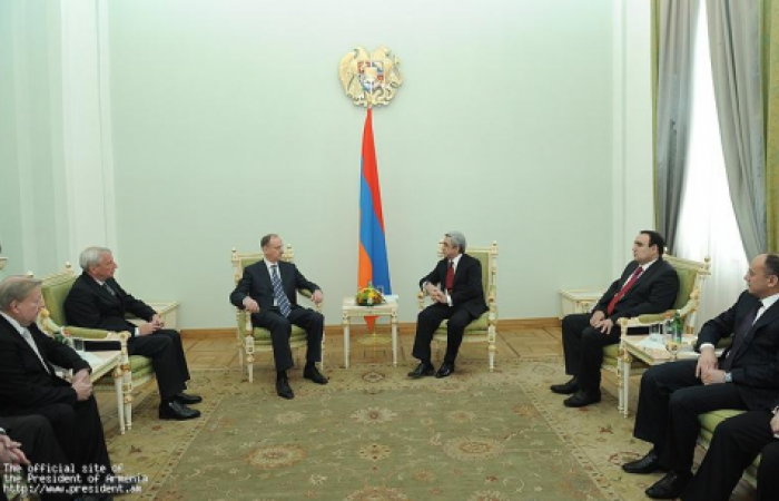 Armenian President discusses Karabakh with Russian security chief. Nikolai Patrushev stated that Armenia and Russia are allies and support each other in all fields.