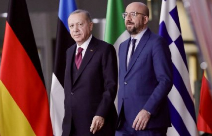 EU Council president Charles Michel discusses Aegean issues with Turkish president